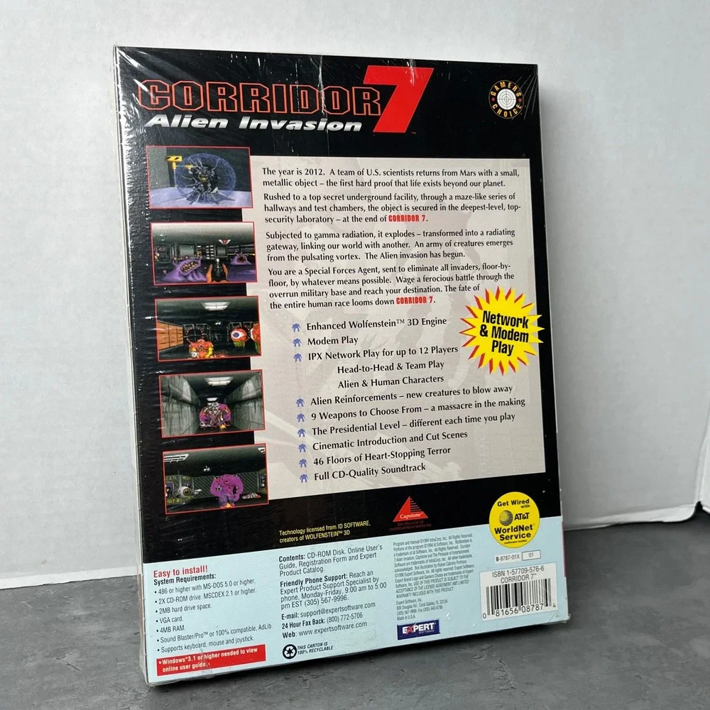 Capstone Corridor 7 Alien Invasion PC CD-ROM Windows 98 Big Box New Sealed NM+